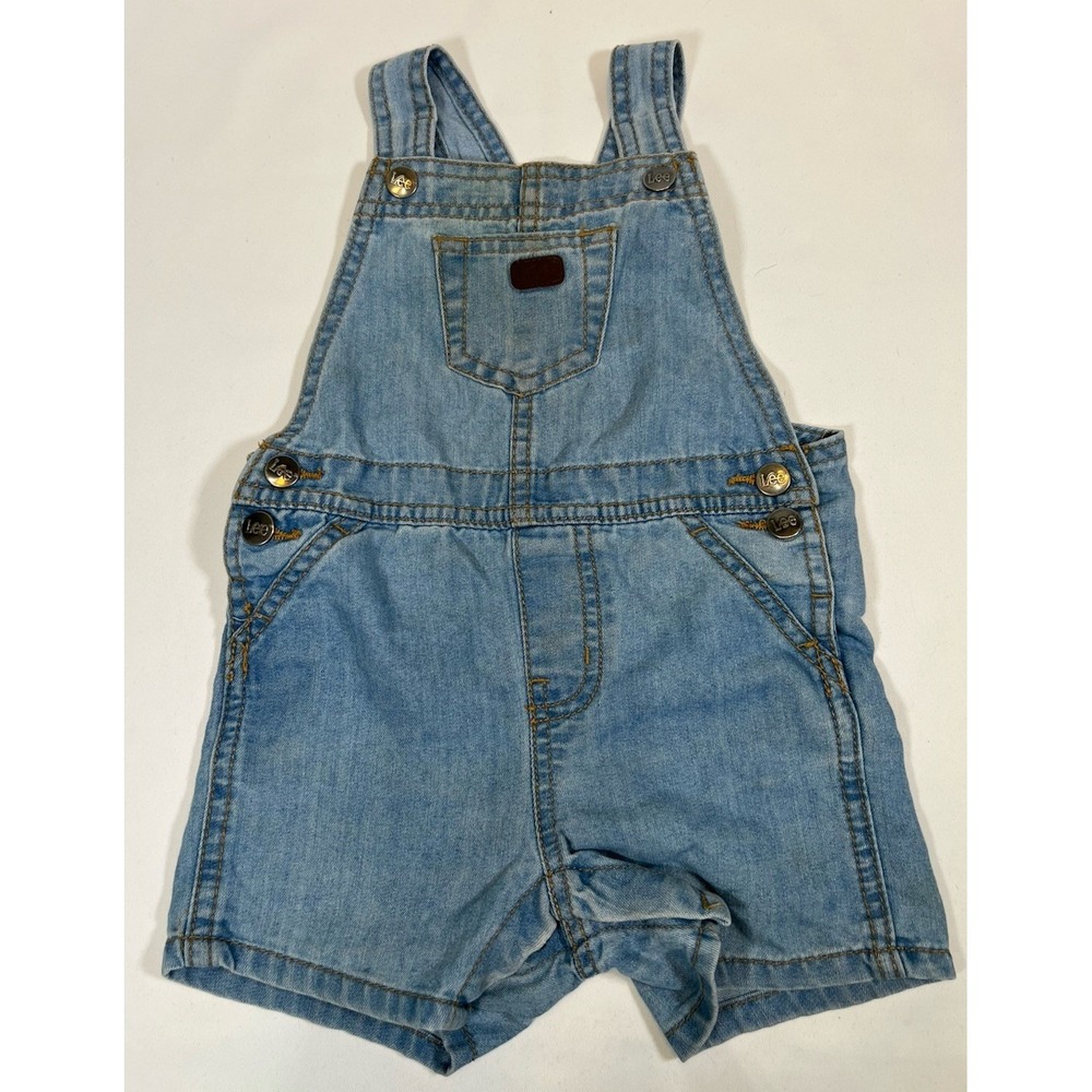 Lee Denim Short Overalls 18 Months Light Wash Easy Wear Summertime Casual